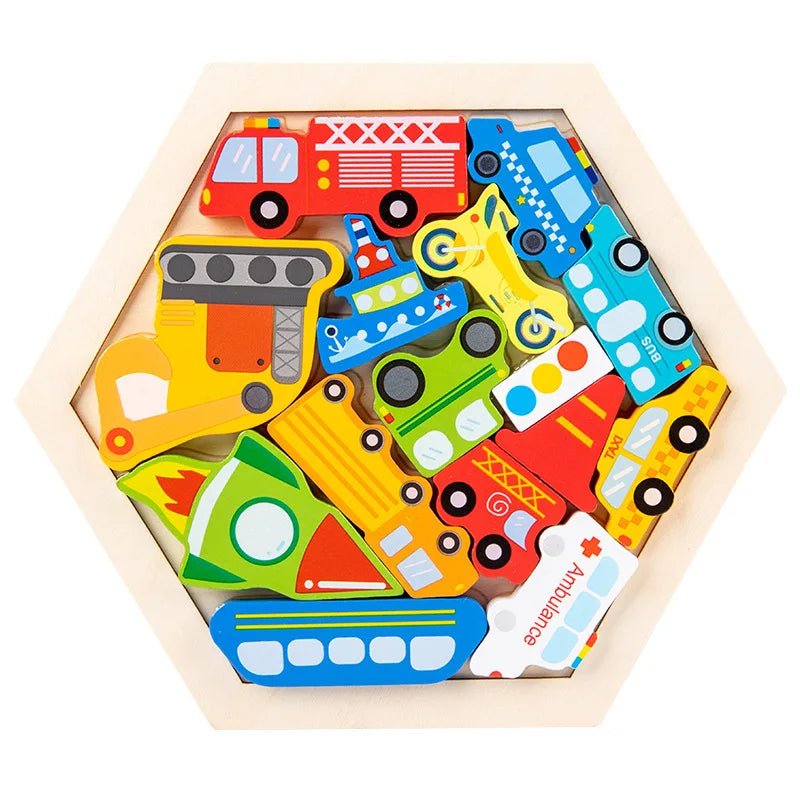 Baby toy Wooden jigsaw Puzzle Creative 3D Puzzle for Children's Intelligence Development Ealy Educational toy for Children - The Little Big Store