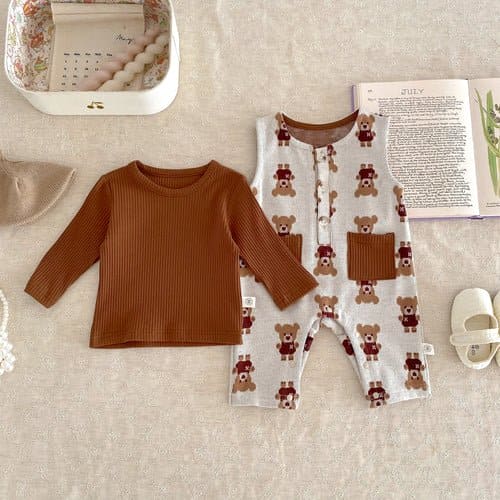 Baby Unisex Animals Cartoon Pattern/Argyle Cute Romper And Solid Color - The Little Big Store