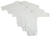 Bambini Long Sleeve White Onezie 3 Pack - The Little Big Store