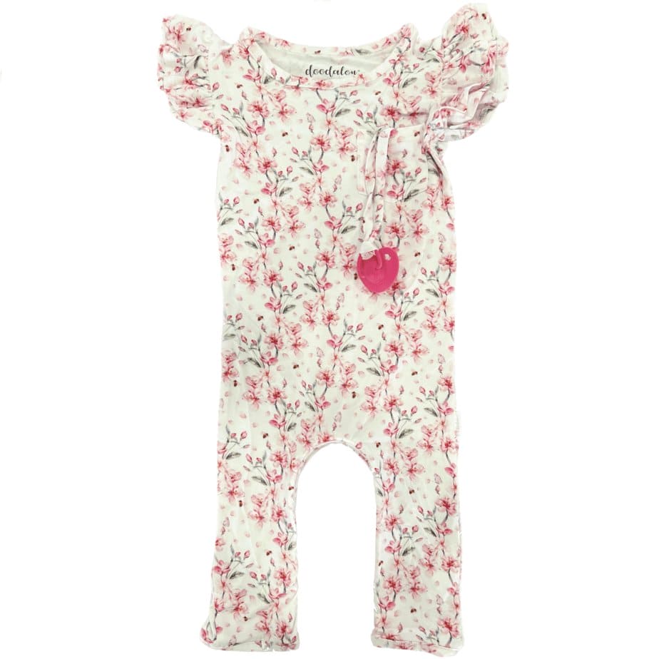 Bloom Where You are Planted - Doodalou Bamboo Baby Romper Ruffle - The Little Big Store