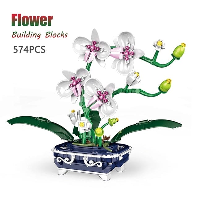 Blooming Creativity: Flower Green Plant Building Blocks Toy - The Little Big Store