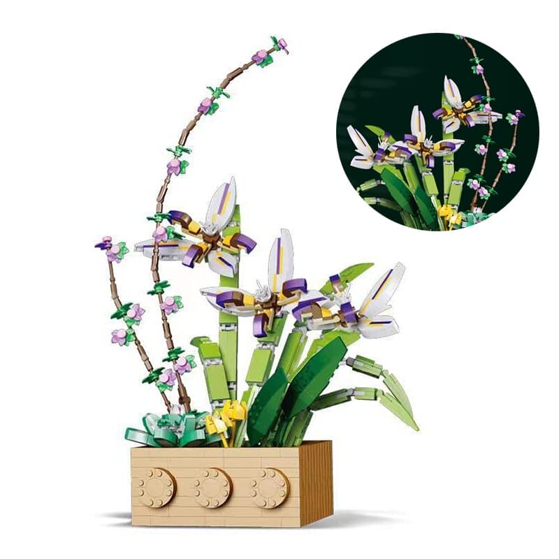 Blooming Creativity: Flower Orchid Building Blocks Toy - The Little Big Store