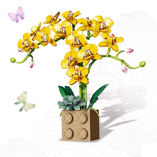 Blooming Creativity: Flower Orchid Building Blocks Toy - The Little Big Store