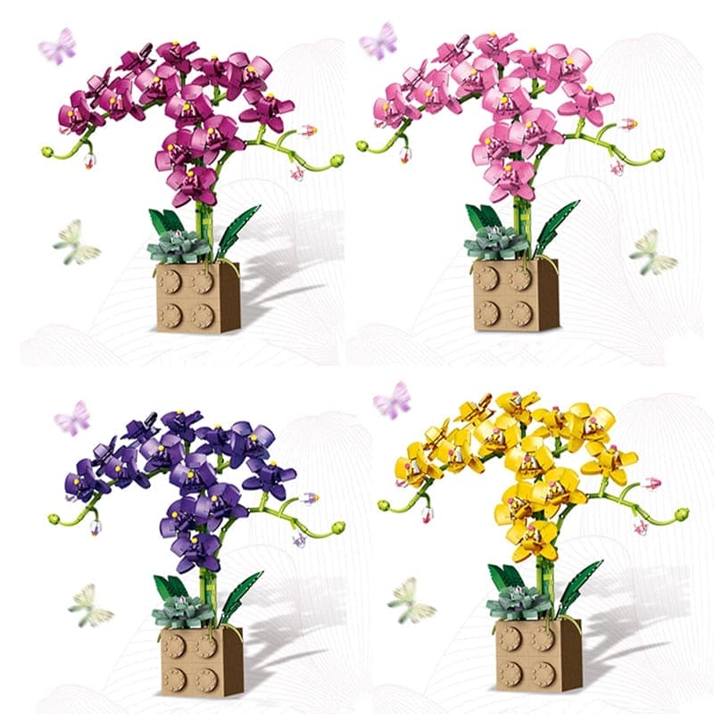 Blooming Creativity: Flower Orchid Building Blocks Toy - The Little Big Store