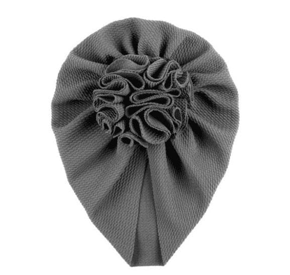 Blooms of Beauty: Baby Turban with Delicate Flower Accent - The Little Big Store