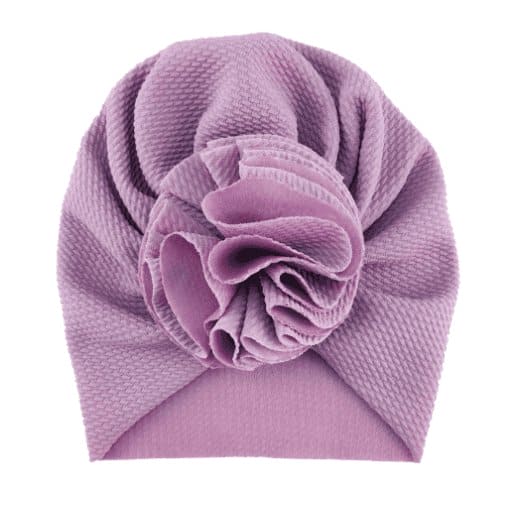 Blooms of Beauty: Baby Turban with Delicate Flower Accent - The Little Big Store