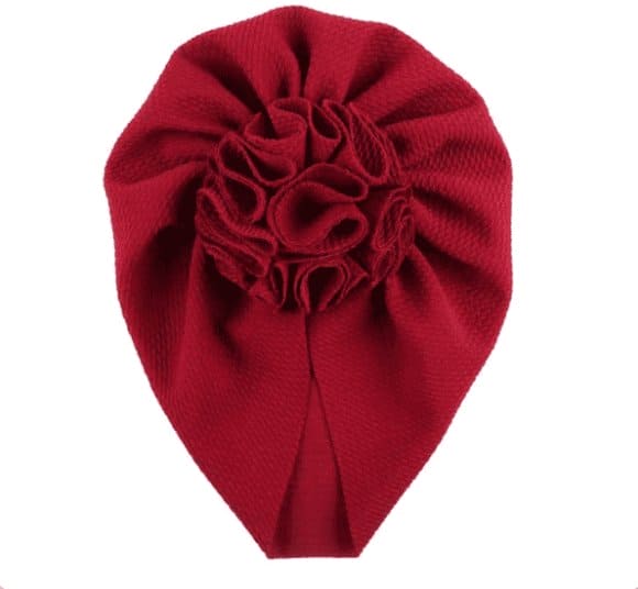 Blooms of Beauty: Baby Turban with Delicate Flower Accent - The Little Big Store