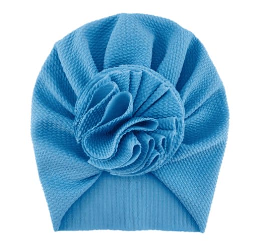 Blooms of Beauty: Baby Turban with Delicate Flower Accent - The Little Big Store