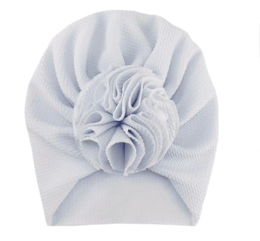 Blooms of Beauty: Baby Turban with Delicate Flower Accent - The Little Big Store