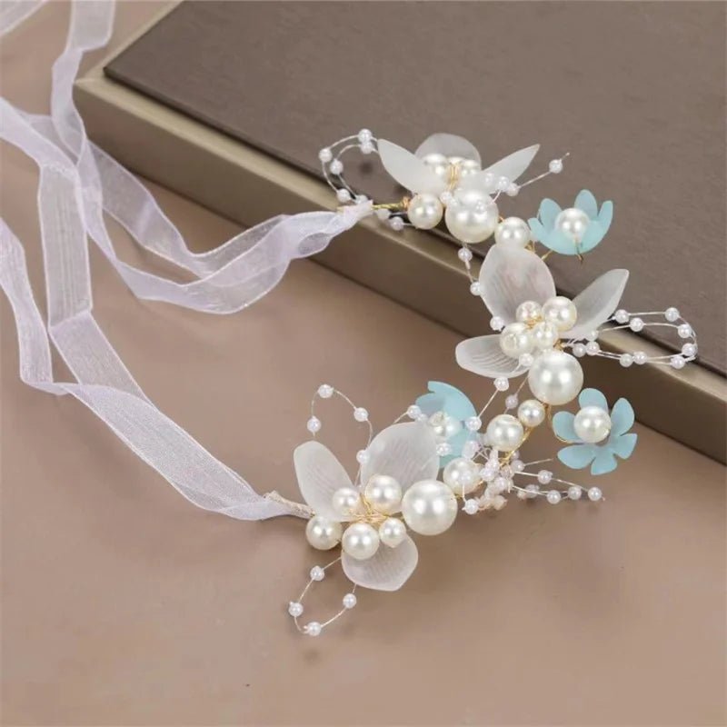 Boho Blossoms: Bridal Pearl Hair Headdress for Spring Sweethearts! - The Little Big Store