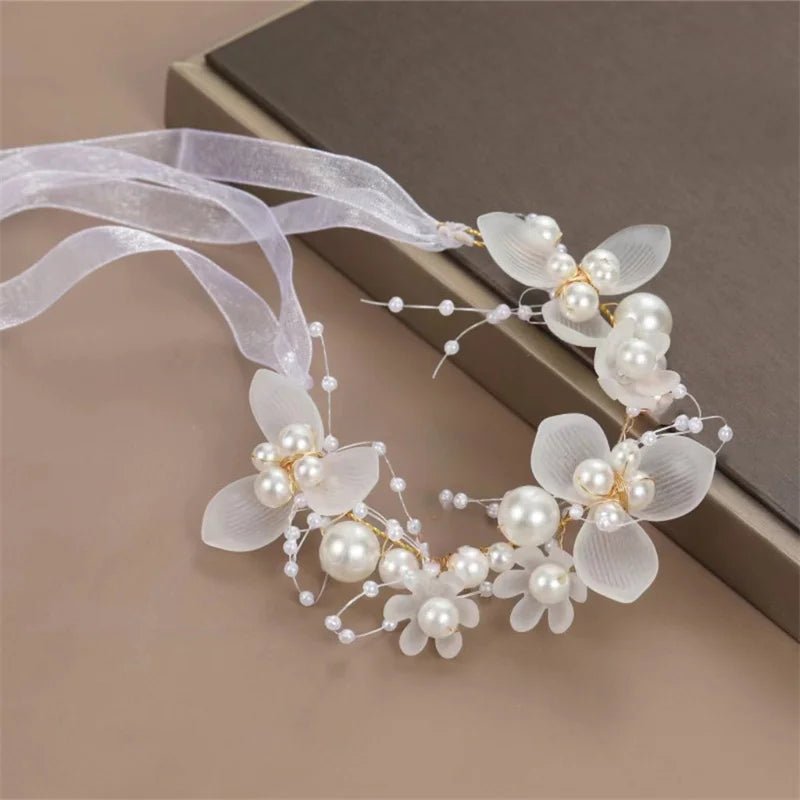 Boho Blossoms: Bridal Pearl Hair Headdress for Spring Sweethearts! - The Little Big Store