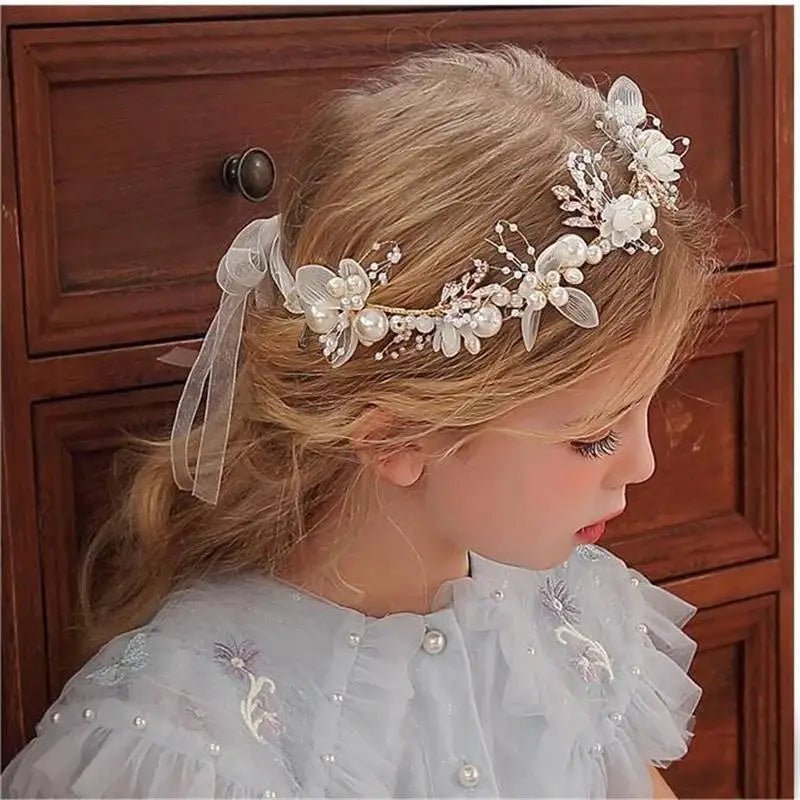 Boho Blossoms: Bridal Pearl Hair Headdress for Spring Sweethearts! - The Little Big Store