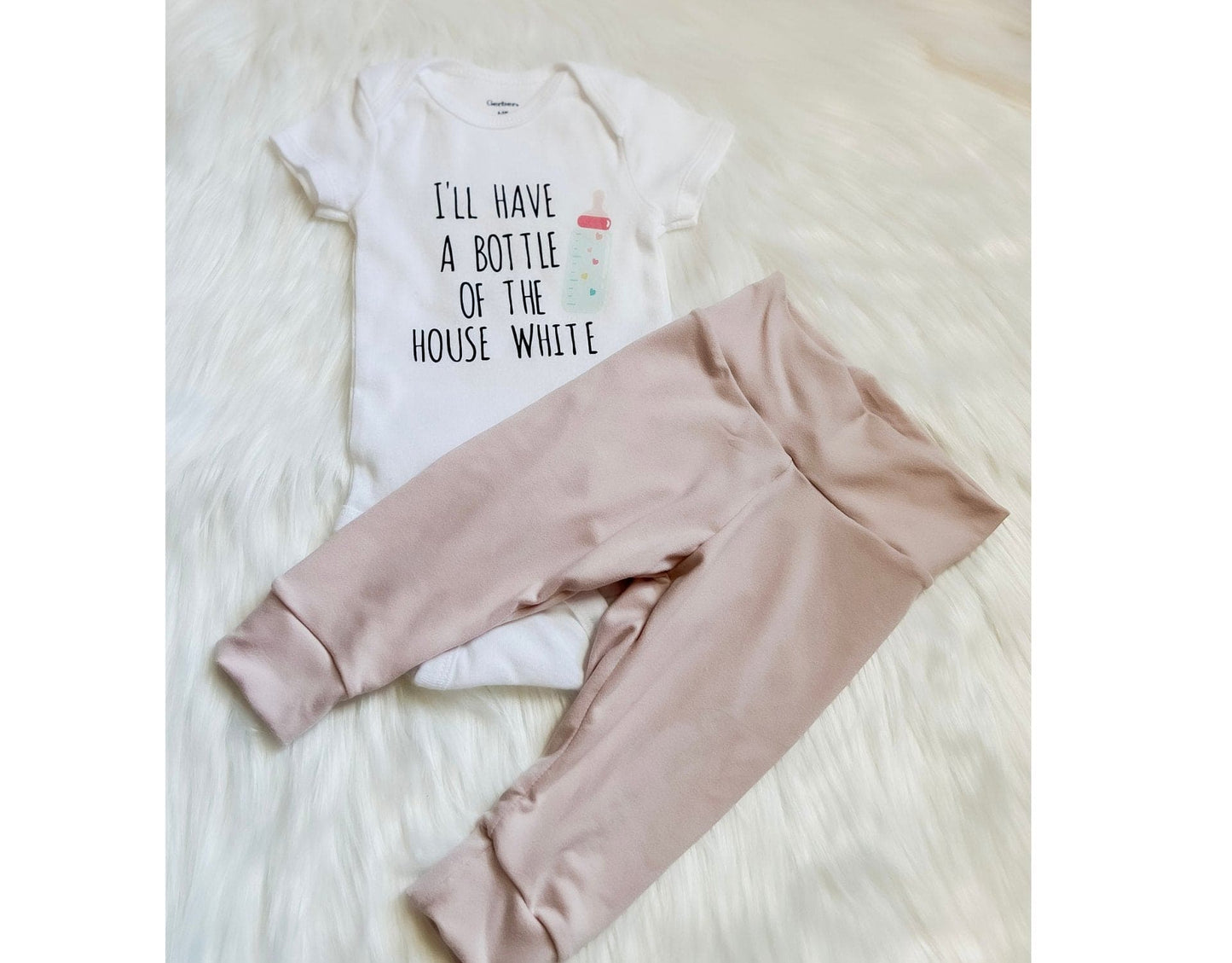 Bottle of House White Baby Outfit - The Little Big Store