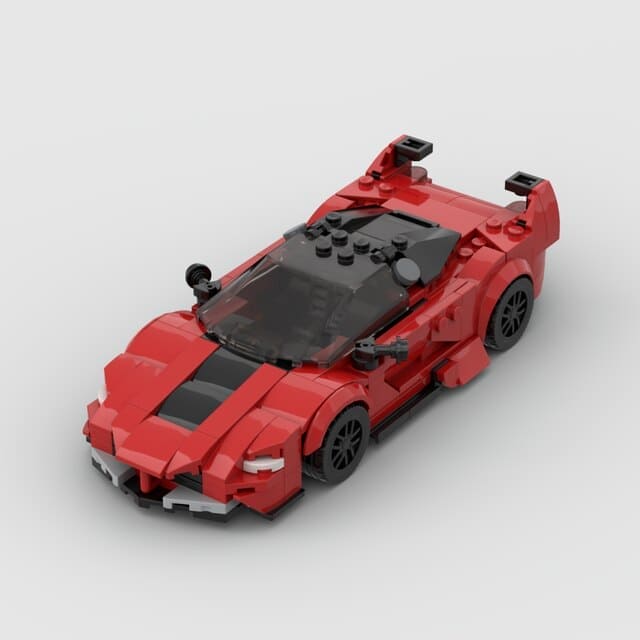 Build the Dream: Ferrari FXXK V2 Building Blocks Toy Car - The Little Big Store