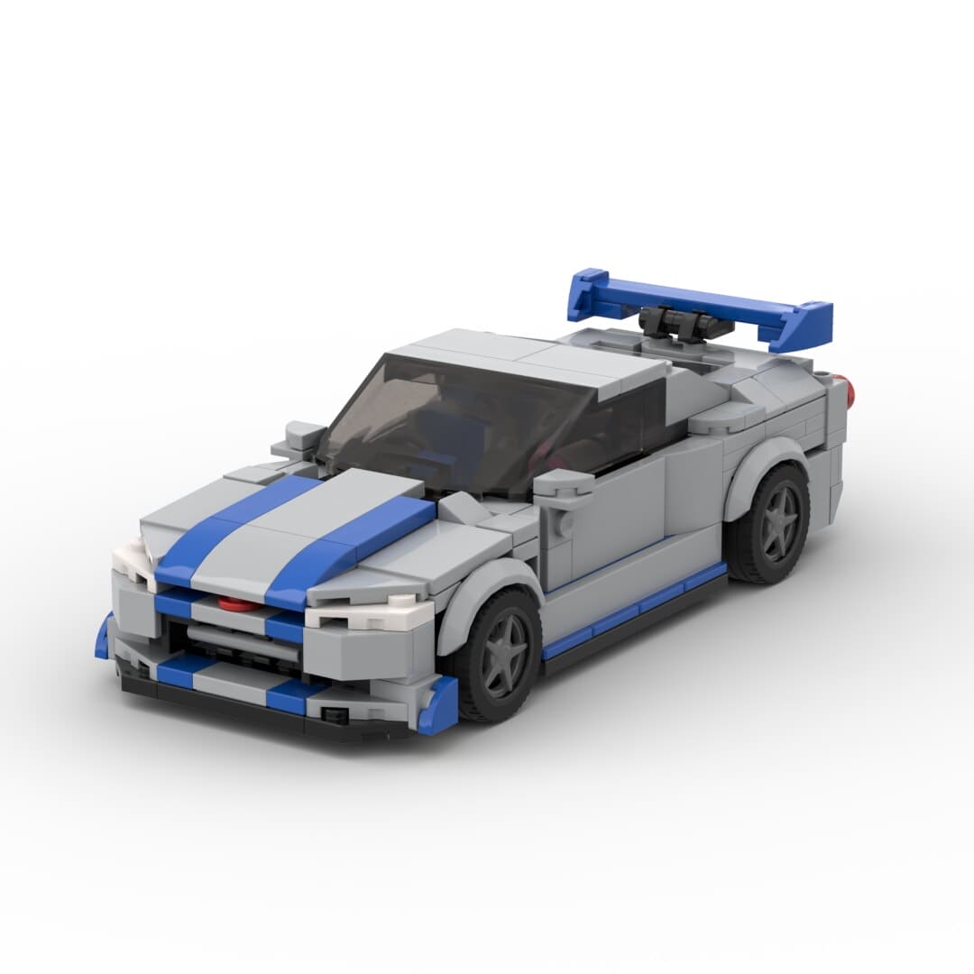 Build the Legend: Nissan GTR R34 Sports Car Building Block Toy - The Little Big Store