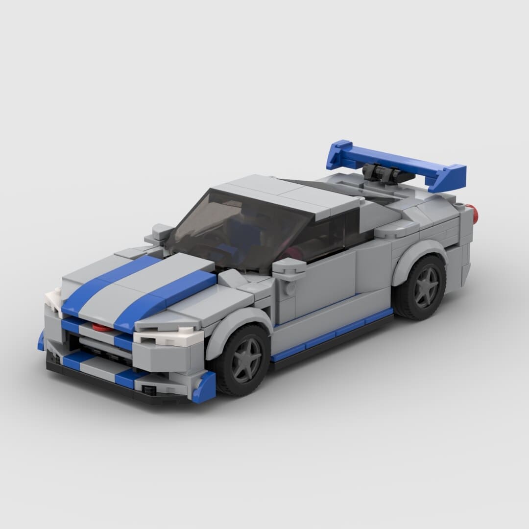 Build the Legend: Nissan GTR R34 Sports Car Building Block Toy - The Little Big Store