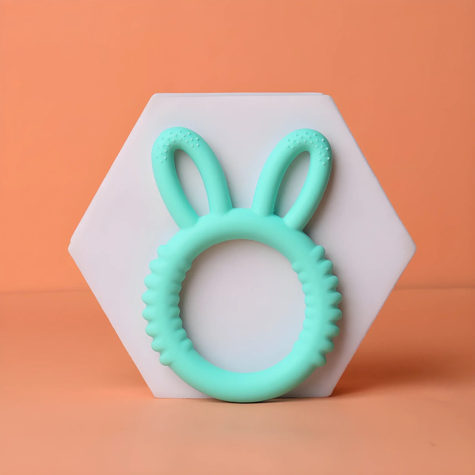 Bunny Silicone Teether: Happy Soothing for Teething Babies! - The Little Big Store