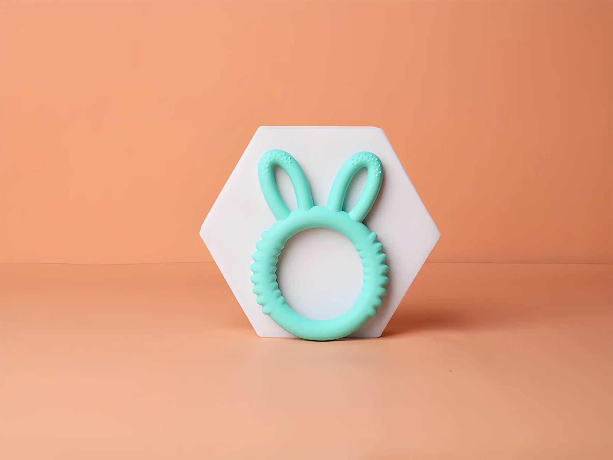 Bunny Silicone Teether: Happy Soothing for Teething Babies! - The Little Big Store