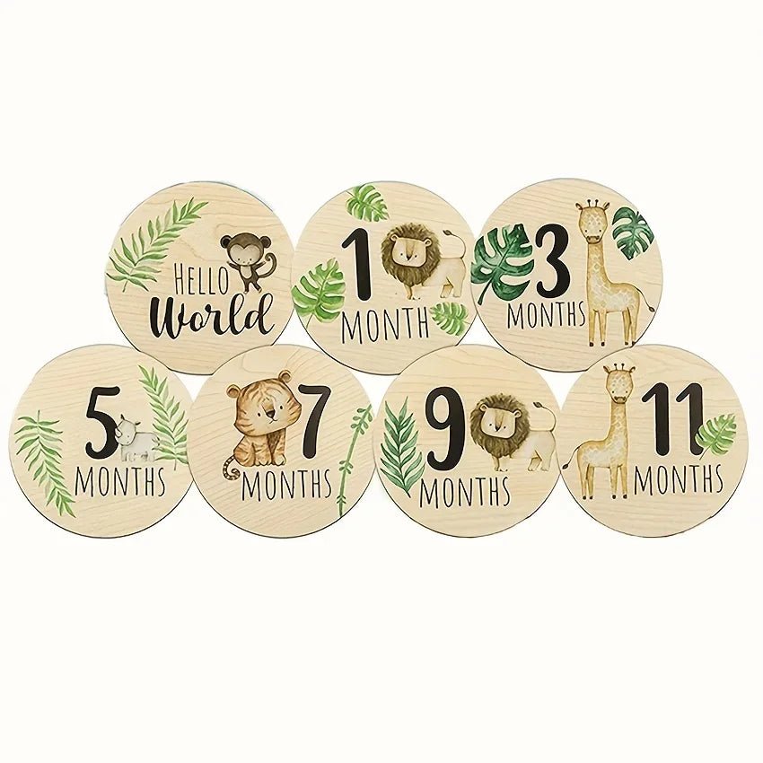 Capture Every Moment: Wooden Monthly Milestone Cards - Perfect for Cherished Memories - The Little Big Store