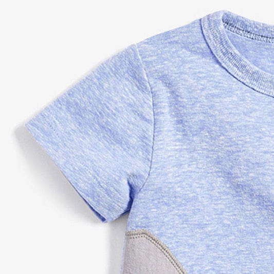 Cartoon Bliss Unleashed: Knitted Cotton Coolness for Little Gents! Short Sleeve Marvels in Every Stitch - The Little Big Store