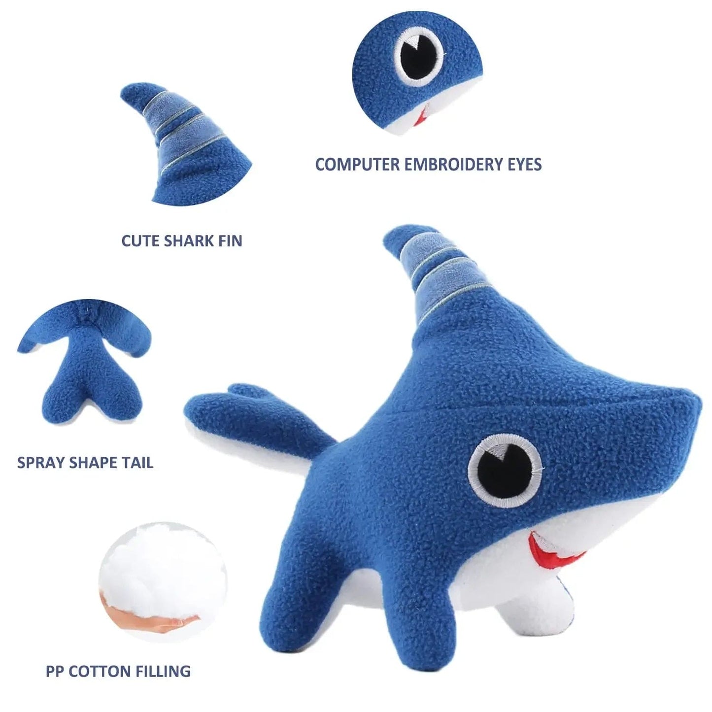 Charming Shark Dog Plush Toy: Perfect Birthday Gift for Boys and Girls! - The Little Big Store