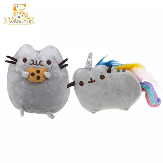 Chubby Cat Cutie: Plush Kitten Pillow and Cuddly Rainbow Toy - The Little Big Store