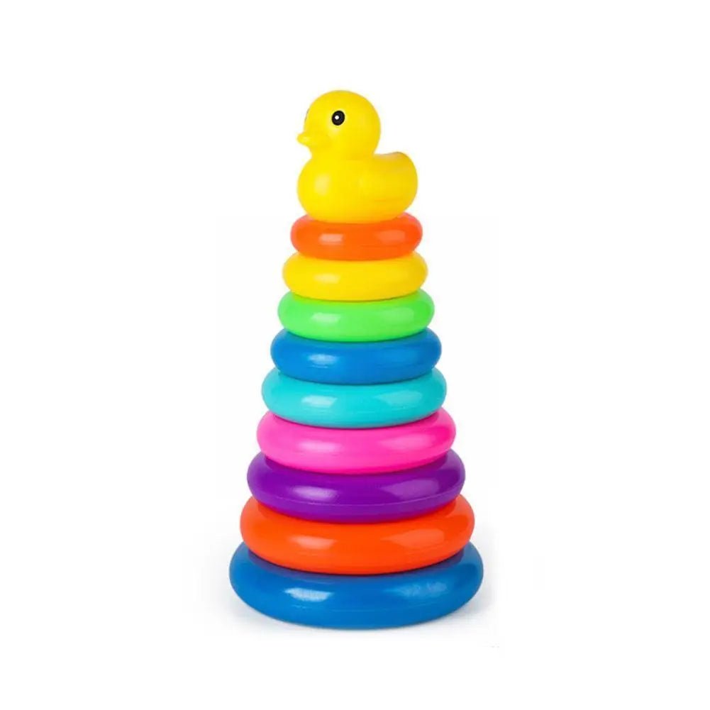 Colorful Learning Fun: Rainbow Stacking Ring Tower - The Little Big Store