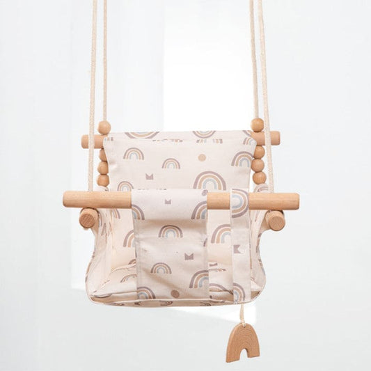 Cotton Canvas Baby Swing: Safe and Stylish Fun! - The Little Big Store