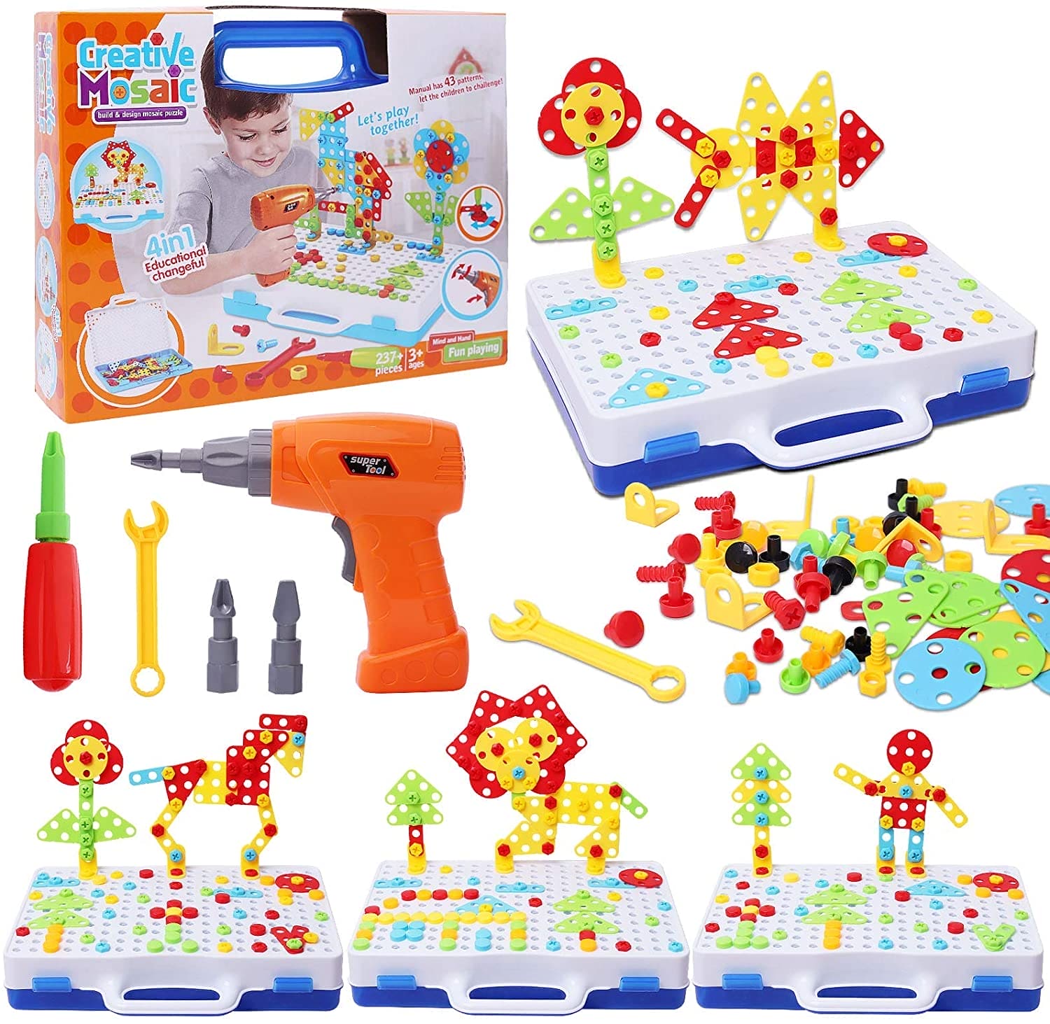 Creative Drill Puzzle: STEM Building Blocks Set - The Little Big Store