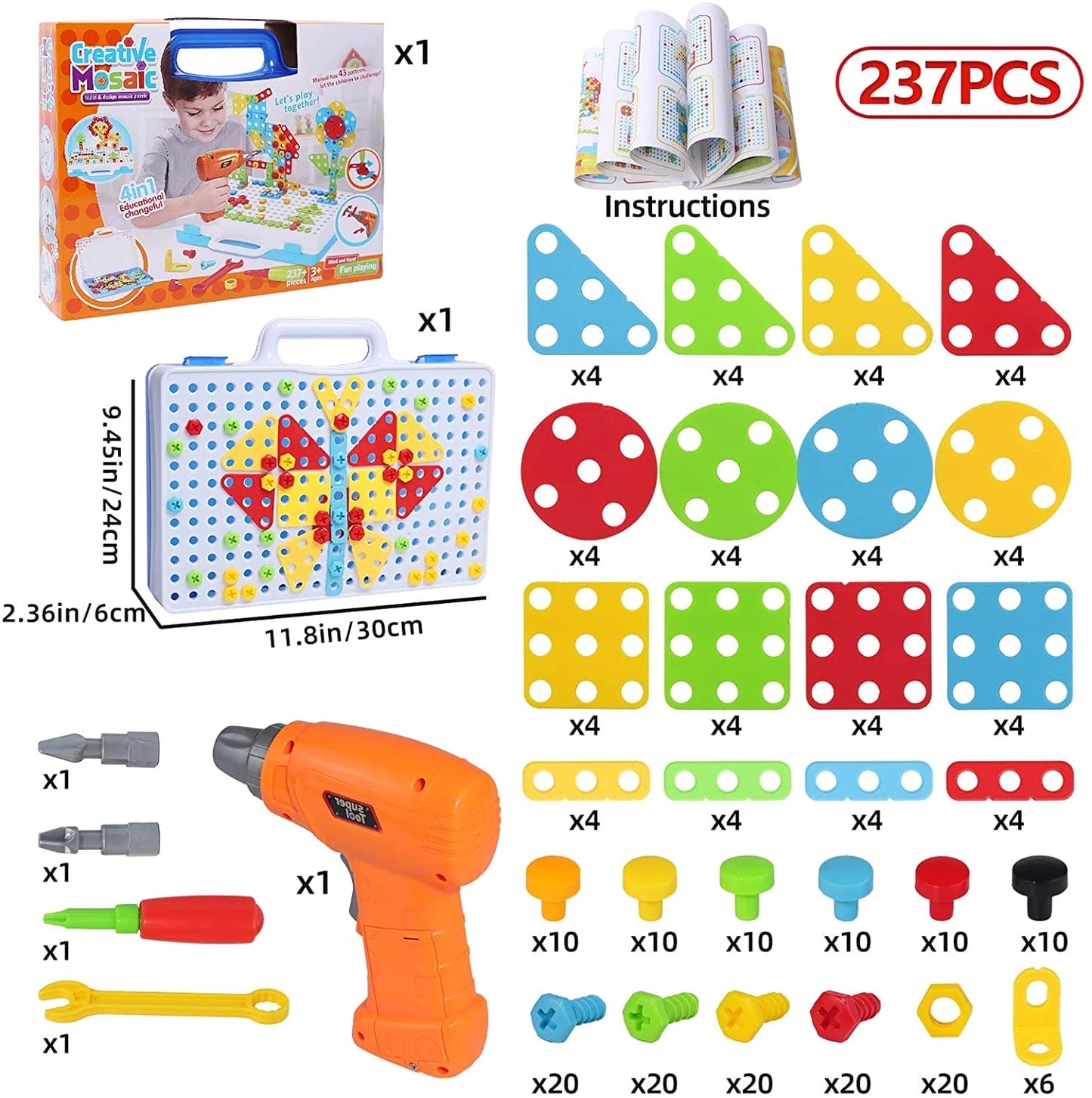 Creative Drill Puzzle: STEM Building Blocks Set - The Little Big Store