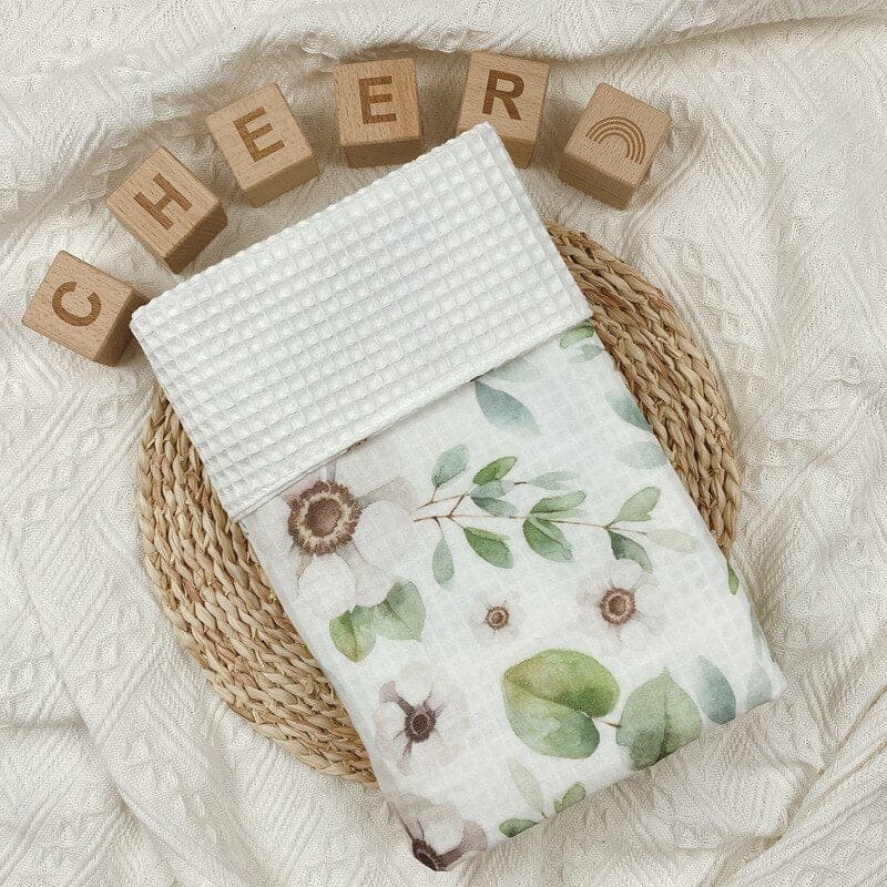 Cuddle Up in Comfort: Cotton Waffle Baby Blanket - The Little Big Store