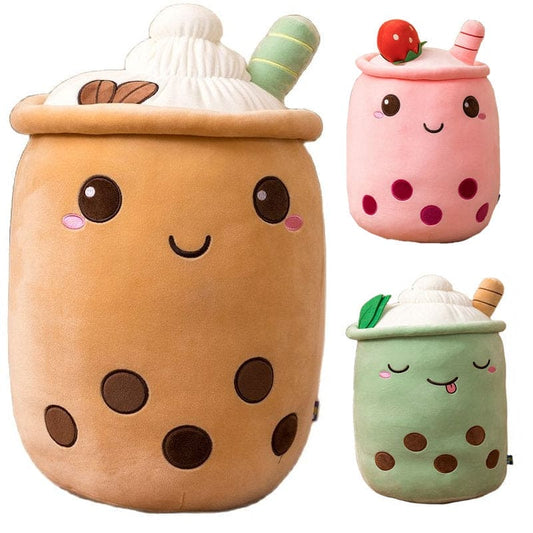 Cuddle Up with Sweetness: Cute Boba Milk Tea Plushie Toy for Huggable Happiness! - The Little Big Store