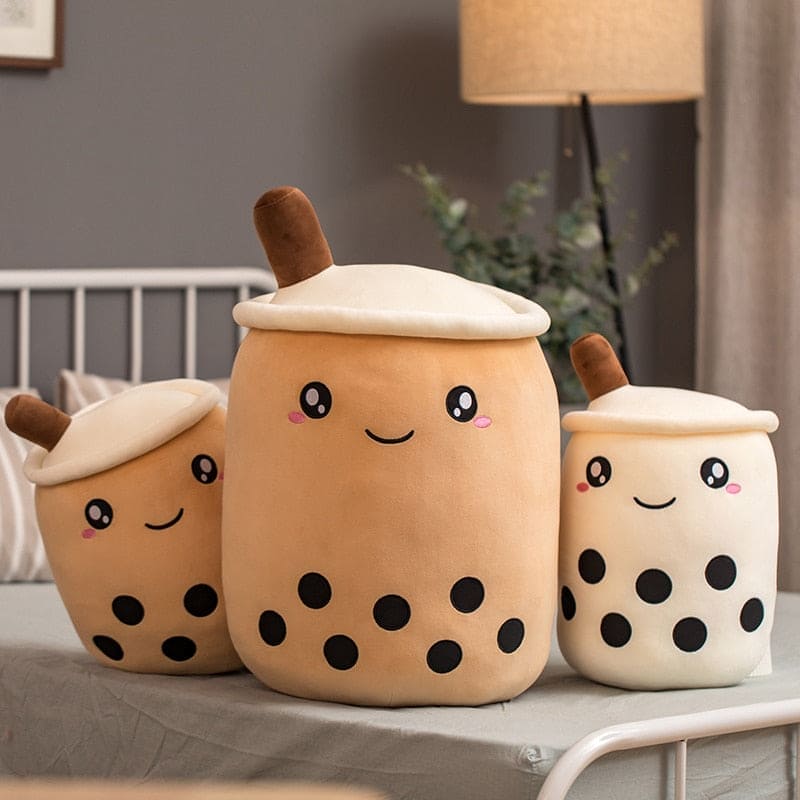 Cuddle Up with Sweetness: Cute Boba Milk Tea Plushie Toy for Huggable Happiness! - The Little Big Store