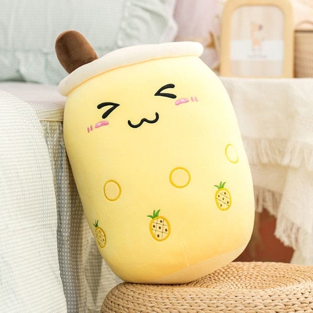 Cuddle Up with Sweetness: Cute Boba Milk Tea Plushie Toy for Huggable Happiness! - The Little Big Store