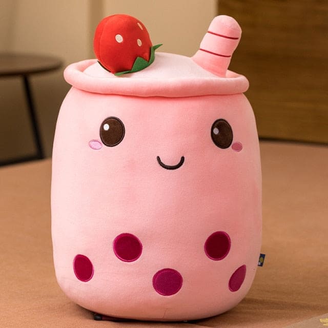 Cuddle Up with Sweetness: Cute Boba Milk Tea Plushie Toy for Huggable Happiness! - The Little Big Store