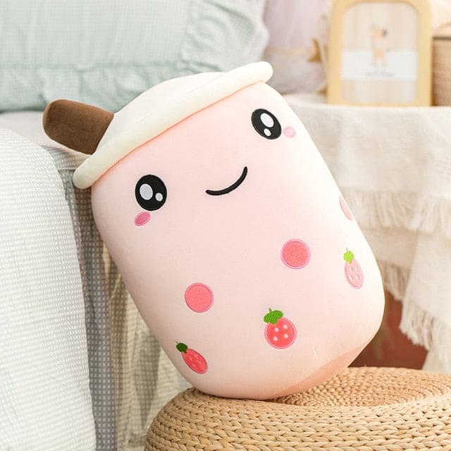 Cuddle Up with Sweetness: Cute Boba Milk Tea Plushie Toy for Huggable Happiness! - The Little Big Store