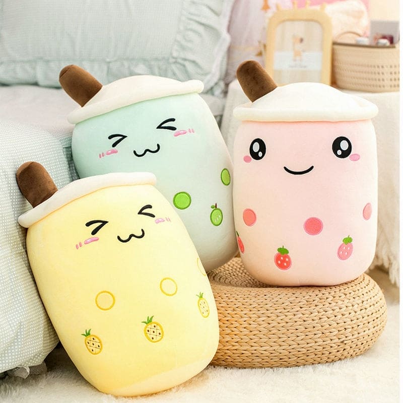 Cuddle Up with Sweetness: Cute Boba Milk Tea Plushie Toy for Huggable Happiness! - The Little Big Store