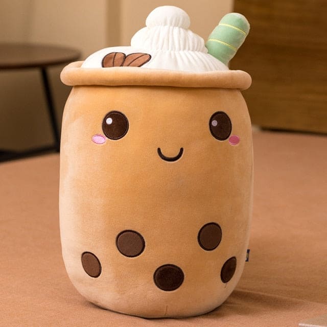 Cuddle Up with Sweetness: Cute Boba Milk Tea Plushie Toy for Huggable Happiness! - The Little Big Store