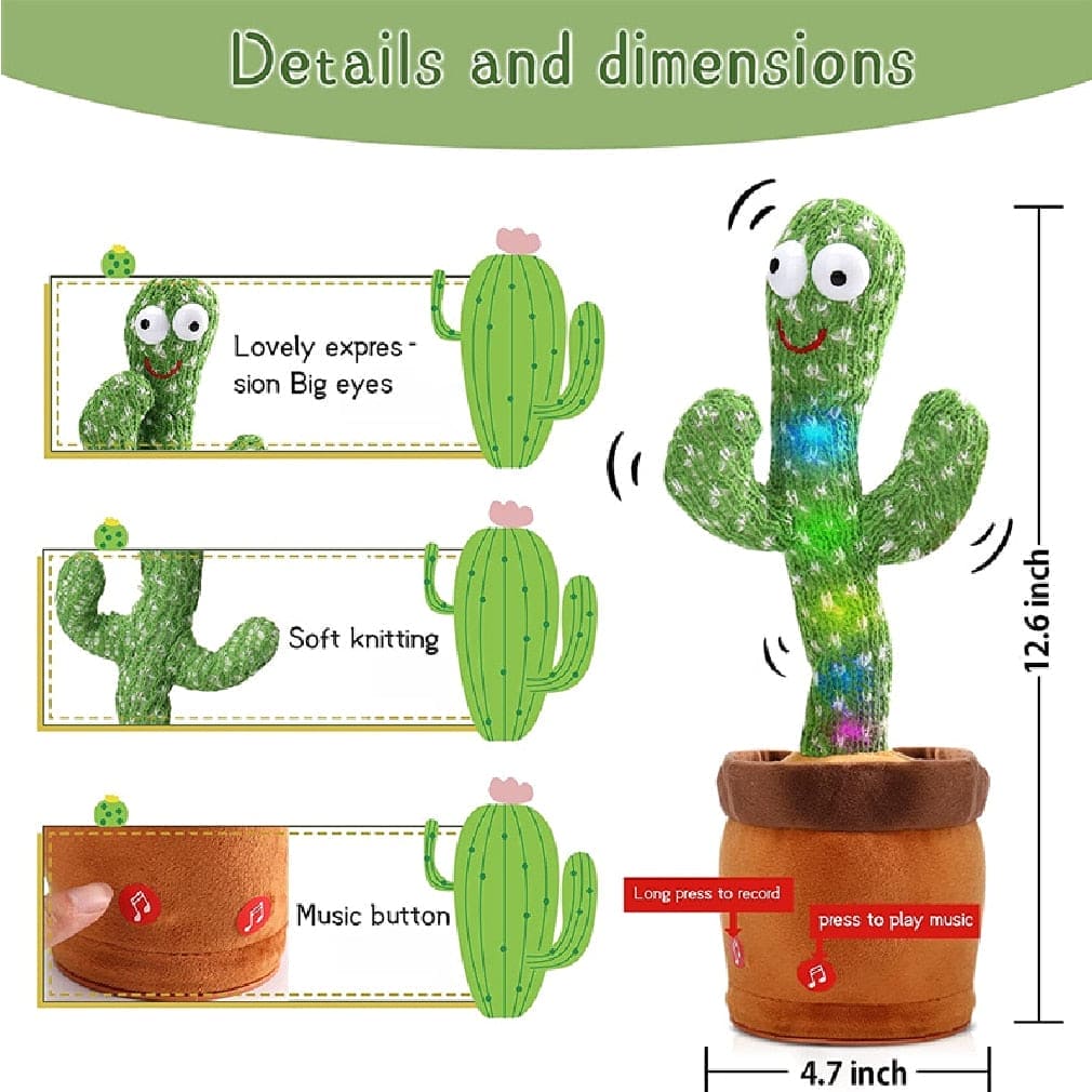 Dancing and Talikng Cactus Toy - The Little Big Store