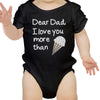 Dear Dad Icecream Cute Black Baby Onesie Unique - The Little Big Store