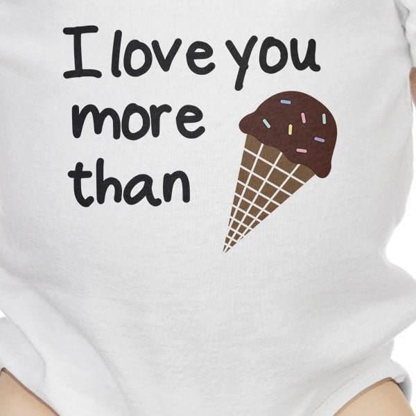 Dear Dad Icecream White Funny Design Baby Onesie - The Little Big Store