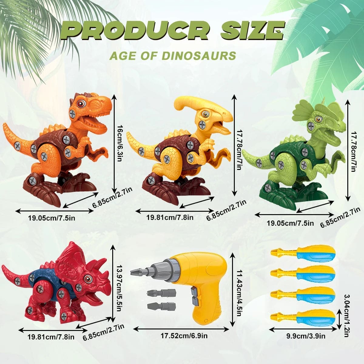 Dino Build 'n' Play: DIY Screwing Dinosaurs Toy Set - Educational Fun for Little Explorers! - The Little Big Store