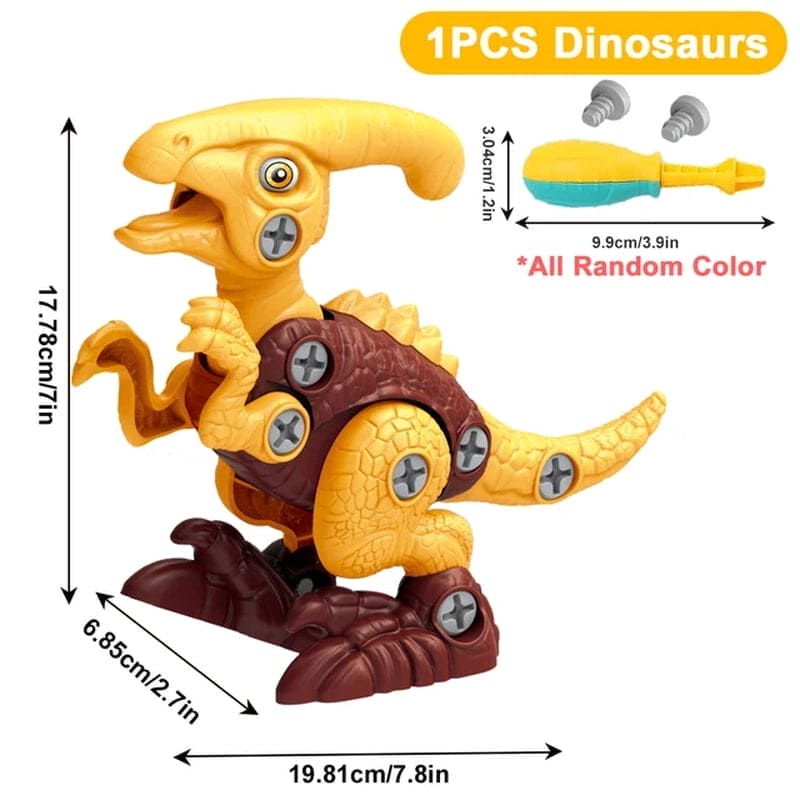 Dino Build 'n' Play: DIY Screwing Dinosaurs Toy Set - Educational Fun for Little Explorers! - The Little Big Store