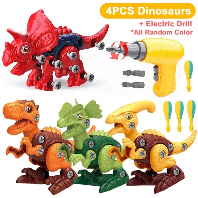 Dino Build 'n' Play: DIY Screwing Dinosaurs Toy Set - Educational Fun for Little Explorers! - The Little Big Store