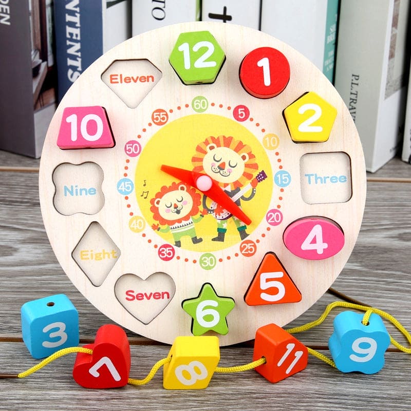 Discover & Shape Time: Cognitive Beaded Clock Toy for Learning Fun - The Little Big Store