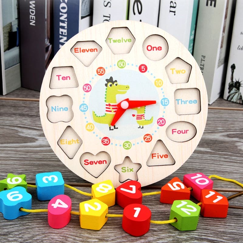 Discover & Shape Time: Cognitive Beaded Clock Toy for Learning Fun - The Little Big Store