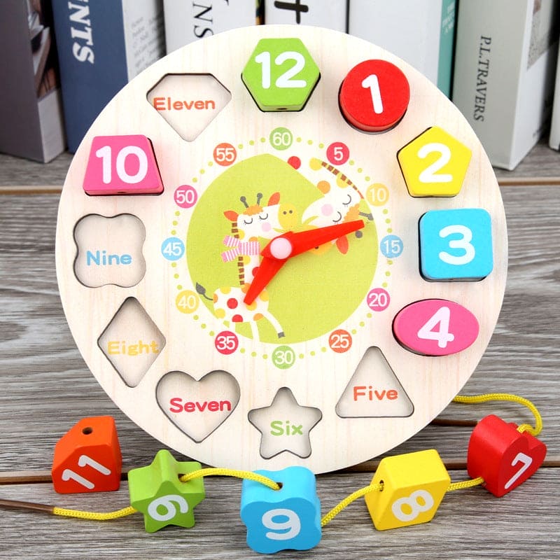 Discover & Shape Time: Cognitive Beaded Clock Toy for Learning Fun - The Little Big Store