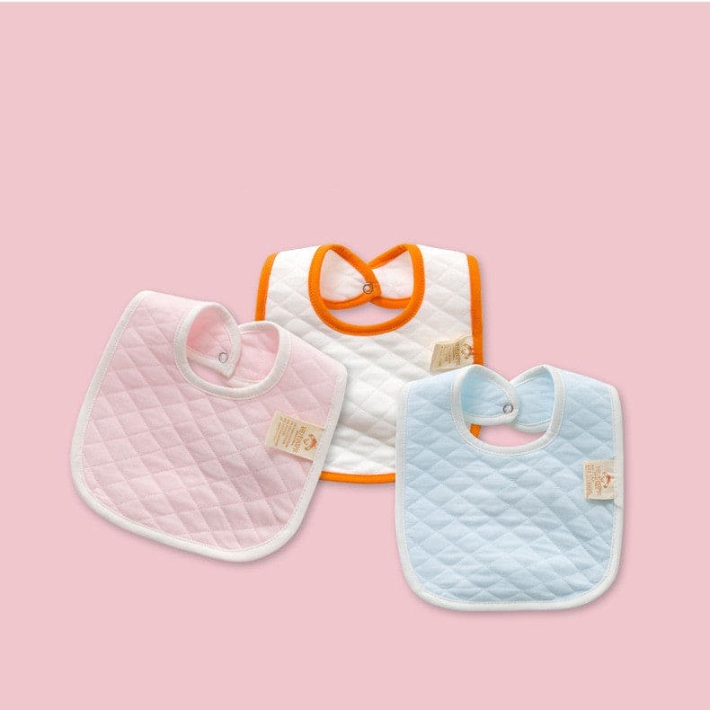 Double Cotton Comfort: Newborn Feeding Bib - The Little Big Store