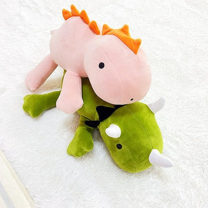 Dreamy Dino Companion: Dino Sleeping Pillow Plush Toy - The Little Big Store