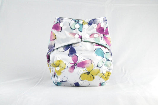 Earthlie Cloth Diaper - Pastel Flowers - The Little Big Store